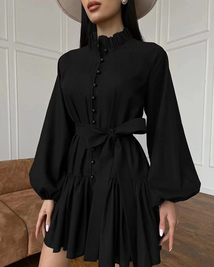 Loose And Elegant Lace Printing Women's Dress