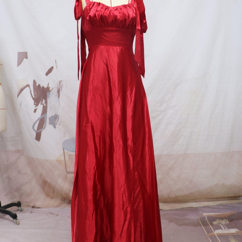 Women Sleeveless Camisole Gown Bridesmaid Evening Dress Women