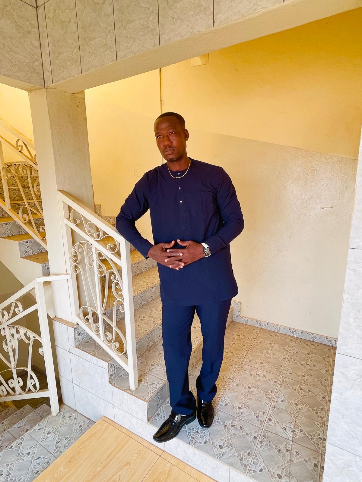 GD Elegance - Men's Premium Navy Blue Kaftan with Embellished Details