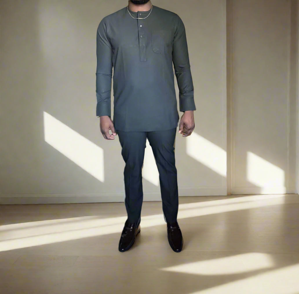 GD Elegance - Classic Black Kaftan Set