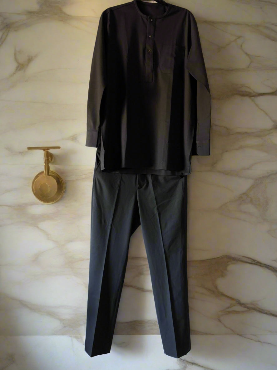 GD Elegance - Classic Black Kaftan Set