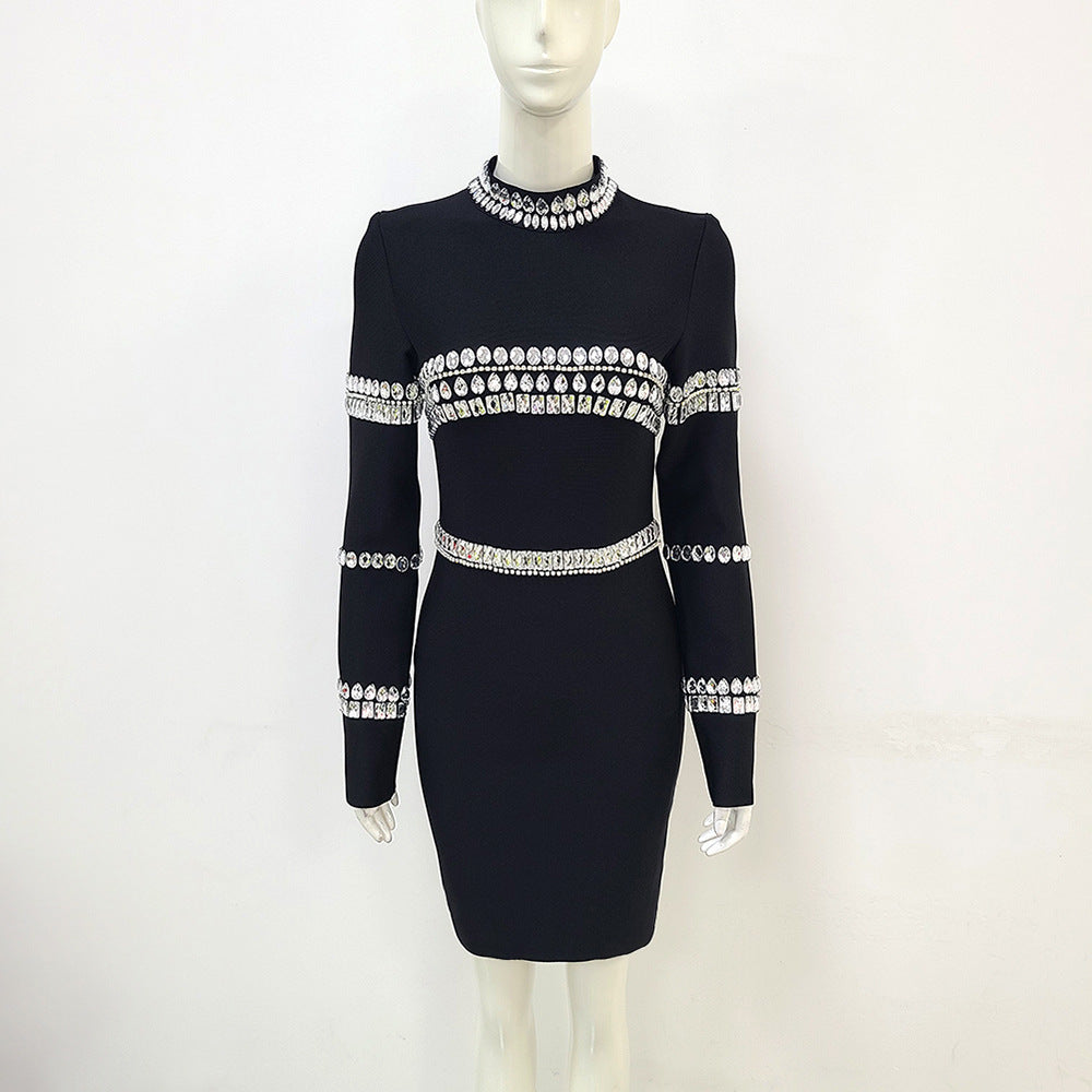 Women's Fashion Rhinestone Bandage Dress