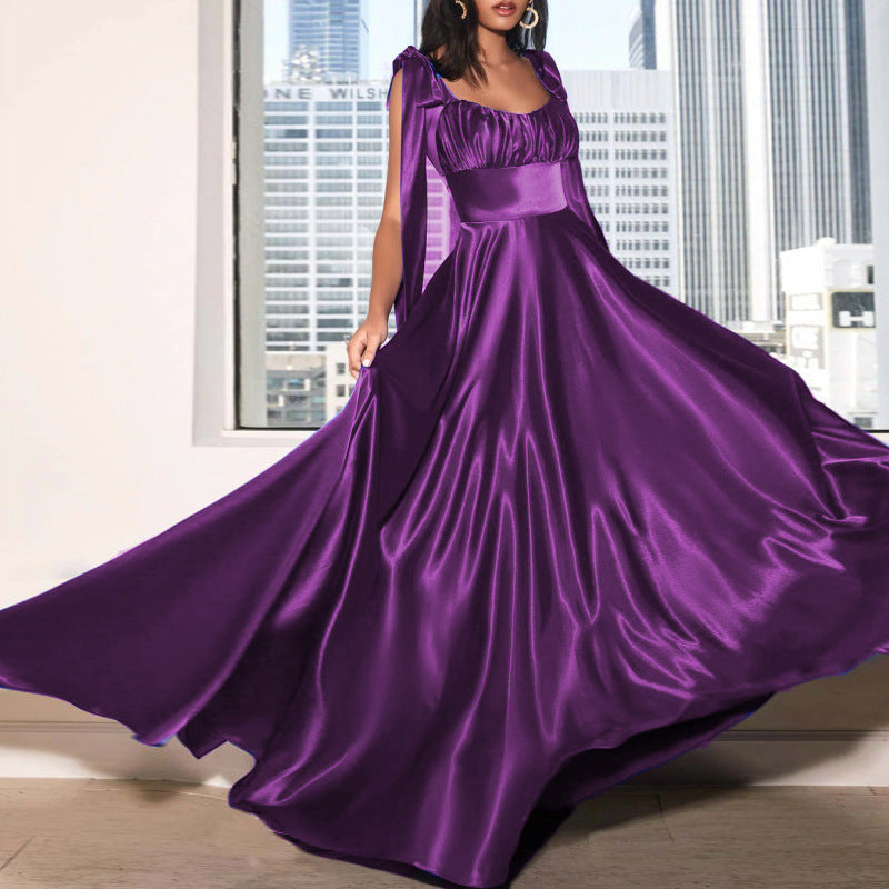 Women Sleeveless Camisole Gown Bridesmaid Evening Dress Women